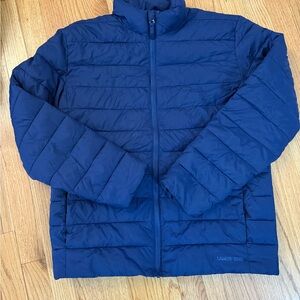 Lands' End Navy Quilted Jacket